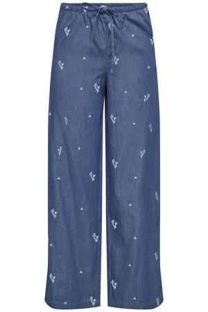 straight regular waist casual broek light blue denim
