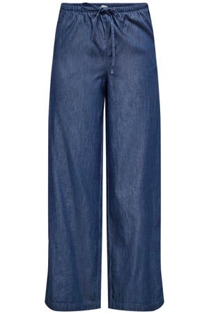 straight regular waist casual broek dark blue denim