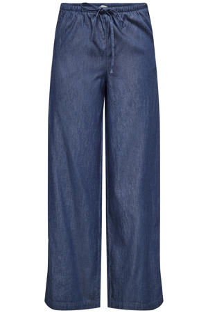 straight regular waist casual broek dark blue denim