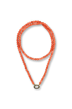 gold plated ketting Noah peach