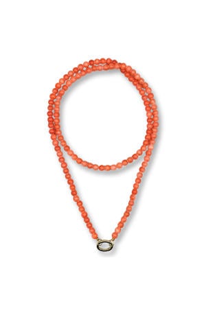 gold plated ketting Noah peach