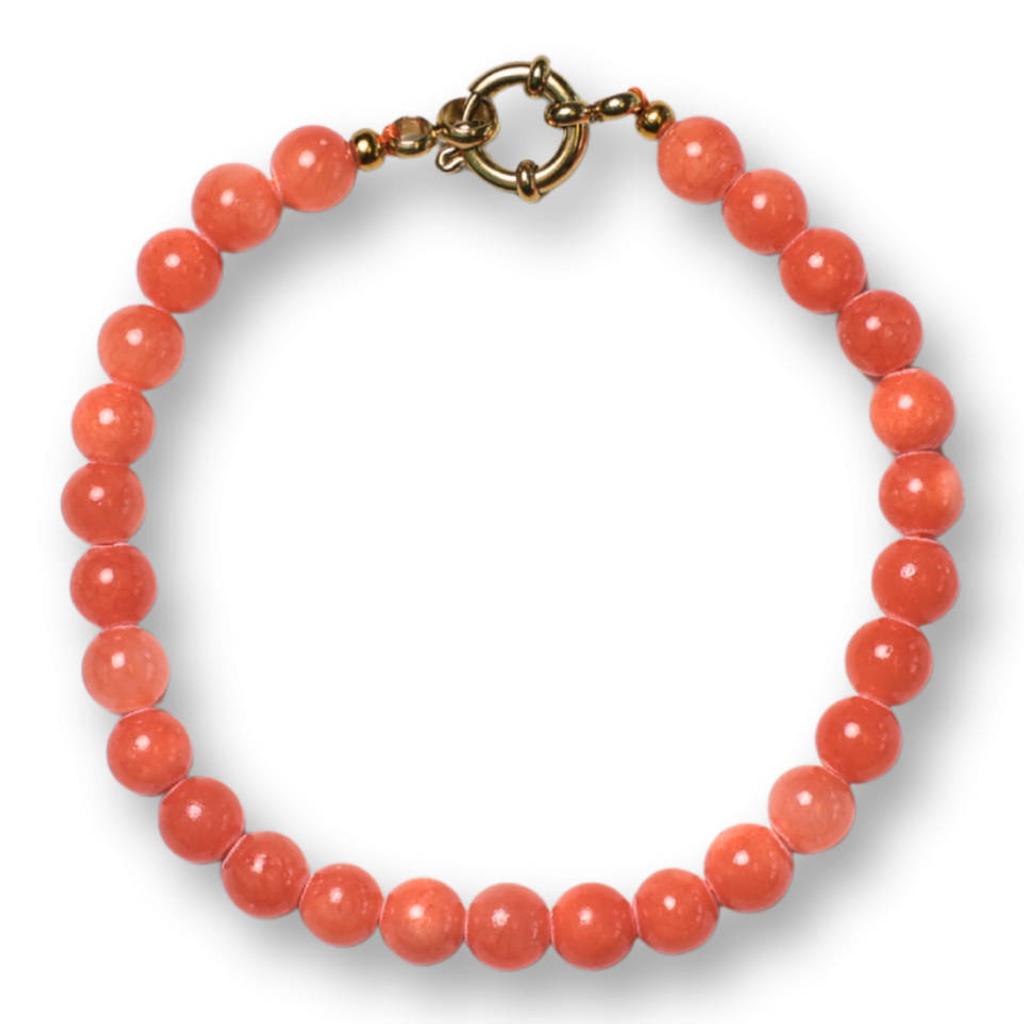 Bonnie Studios gold plated armband Noah peach