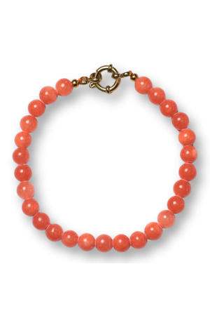 gold plated armband Noah peach