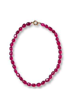 gold plated ketting Bobby roze