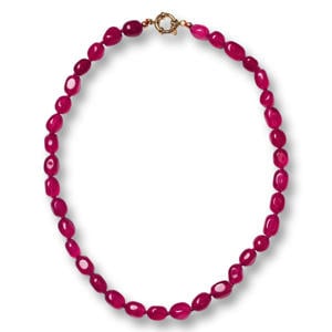 gold plated ketting Bobby roze