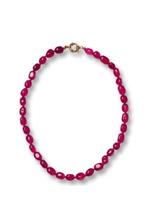gold plated ketting Bobby roze
