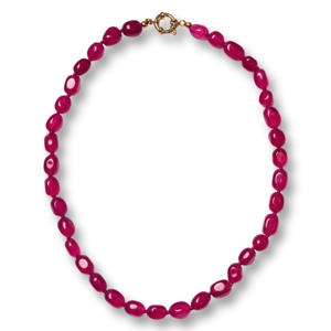 gold plated ketting Bobby roze