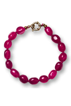 gold plated armband Bobby roze