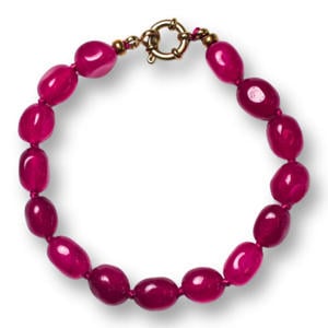 gold plated armband Bobby roze