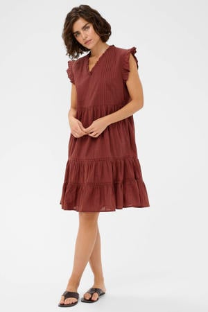 mini jurk koraalrood