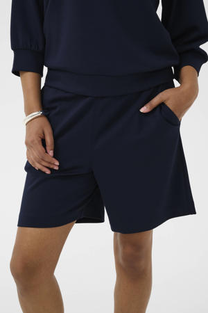 baggy high waist sweatshort donkerblauw