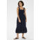 Kaffe midi jurk broderie donkerblauw
