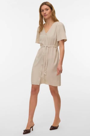 mini jurk beige