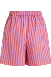thumbnail: VILA regular high waist gestreepte casual short roze
