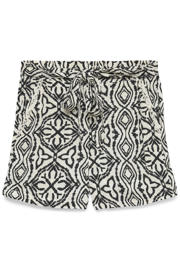 thumbnail: Ecru en zwarte dames VERO MODA straight high waist casual short van viscose