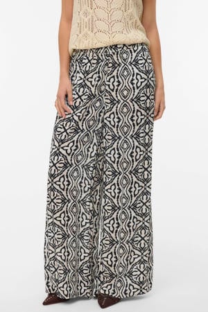 high waist casual broek zwart