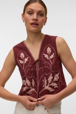gilet donkerrood