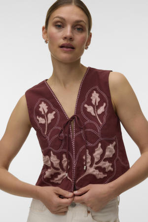 gilet donkerrood