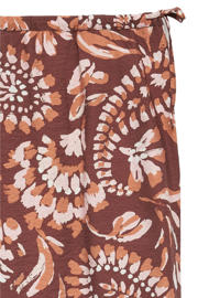 thumbnail: VERO MODA wide leg high waist casual broek met paisley print donkerrood
