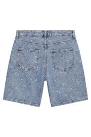 thumbnail: VERO MODA regular waist denim short met hartjes medium blue denim