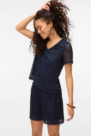 top crochet donkerblauw