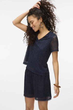 top crochet donkerblauw