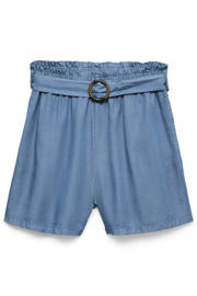 thumbnail: VERO MODA regular high waist paperbag short blauw