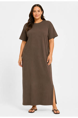 T-shirtjurk zomerjurk bruin