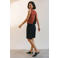AWARE top met all over print - roodbruin
