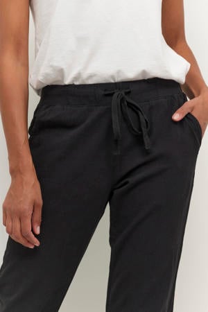 relaxed regular waist capri zwart