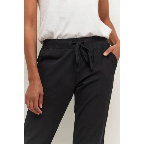Kaffe relaxed regular waist capri zwart