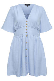 thumbnail: VERO MODA CURVE mini jurk Plus Size - lichtblauw