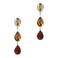 Otazu gold plated oorbellen Triple Drop Topaz