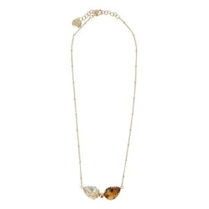 gold plated ketting Classic Drop Topaz