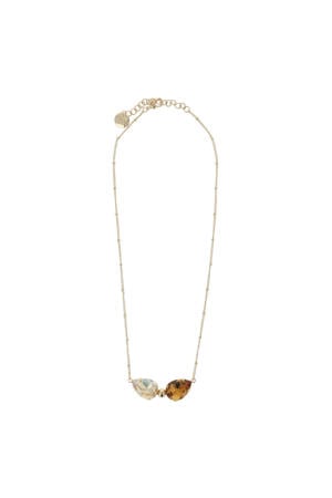 gold plated ketting Classic Drop Topaz