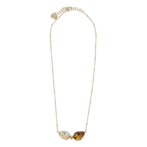 Otazu gold plated ketting Classic Drop Topaz afbeelding