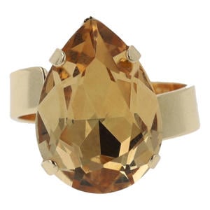 gold plated ring Classic Drop Topaz