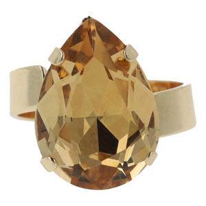 gold plated ring Classic Drop Topaz