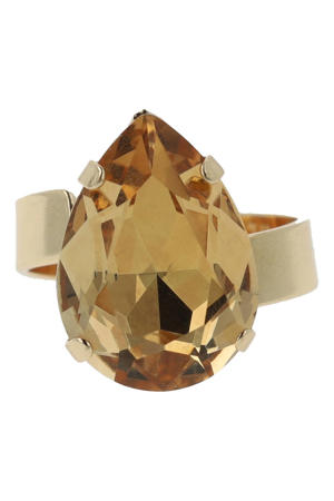 gold plated ring Classic Drop Topaz