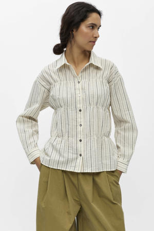 gestreepte blouse lichtgroen