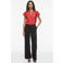 VILA broderie top met ruches - rood