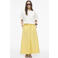 ROUGE EDIT gestreepte maxi rok lichtgeel