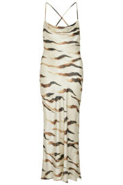 thumbnail: ROUGE EDIT maxi jurk met dierenprint ecru