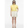 ROUGE EDIT gestreepte blouse lichtgeel