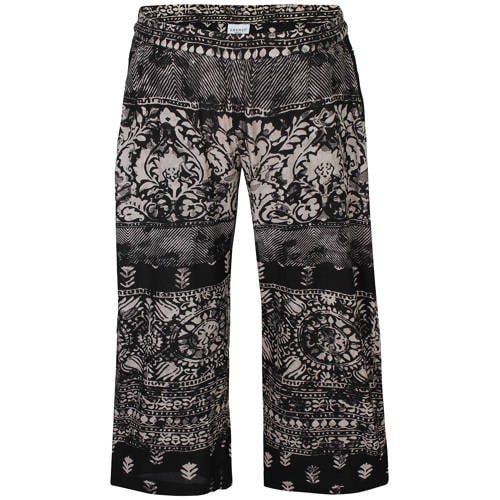 Zhenzi wide leg high waist casual broek zwart afbeelding