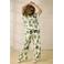 Zhenzi high waist gebloemde broek groen