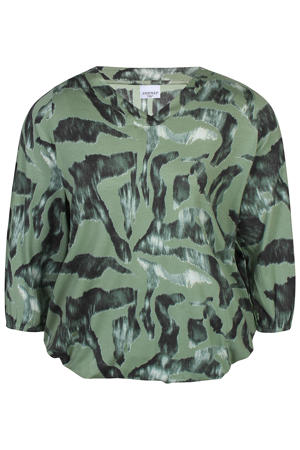gebloemde top groen