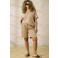 Zhenzi regular waist casual short camel