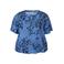 Zhenzi gebloemde top blauw