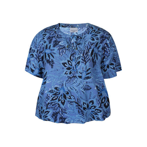 Zhenzi gebloemde top blauw afbeelding